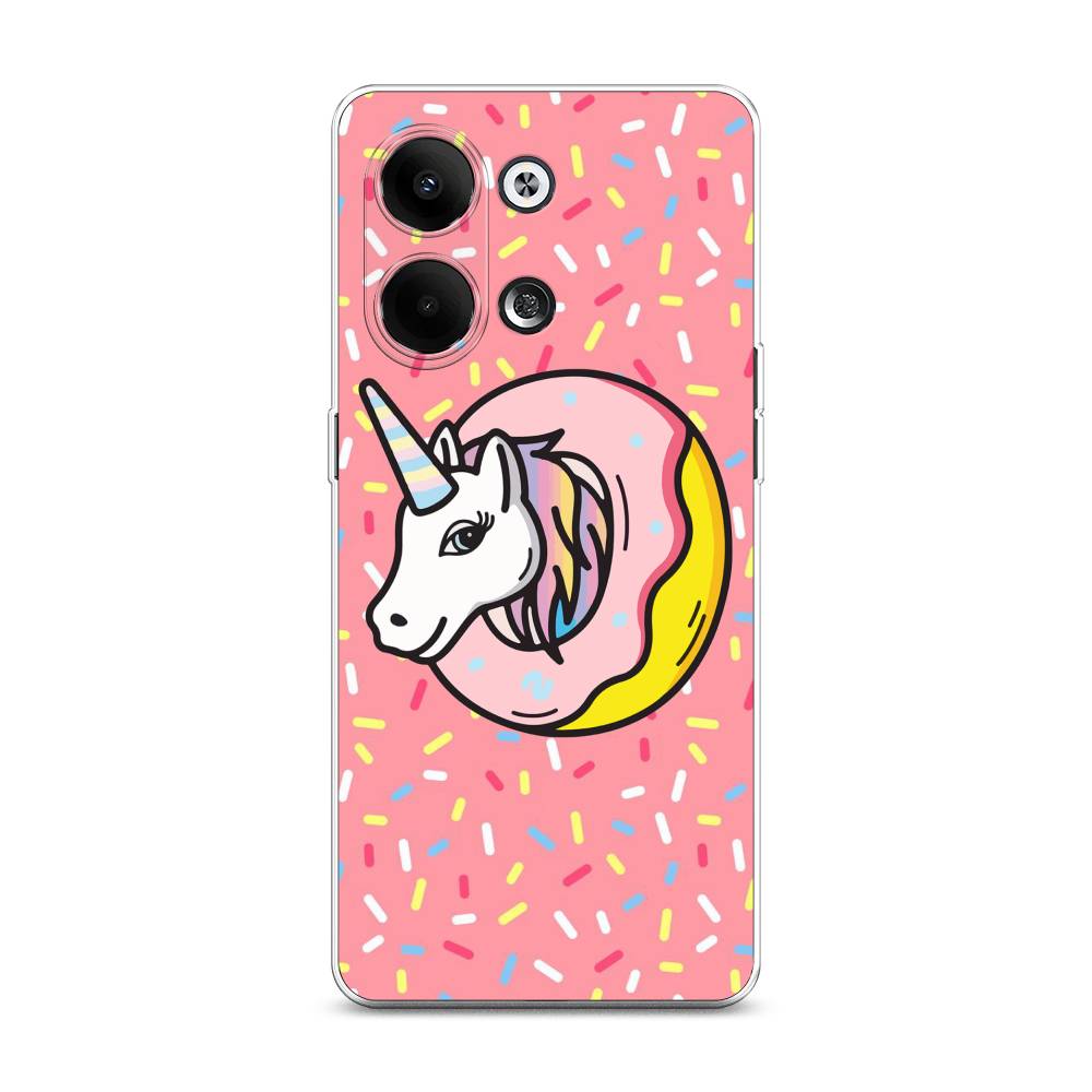 

Чехол Awog на Oppo Reno 9 "Единорог в пончике", Розовый;желтый;белый, 2512750-2