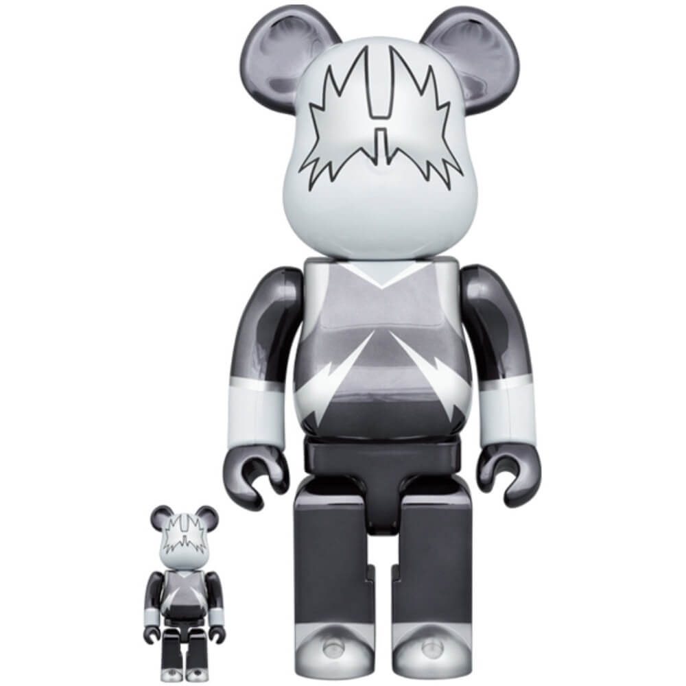 

Фигурки Medicom Toy Kiss The Spaceman Chrome 400% and 100% винил 2 шт, Серый