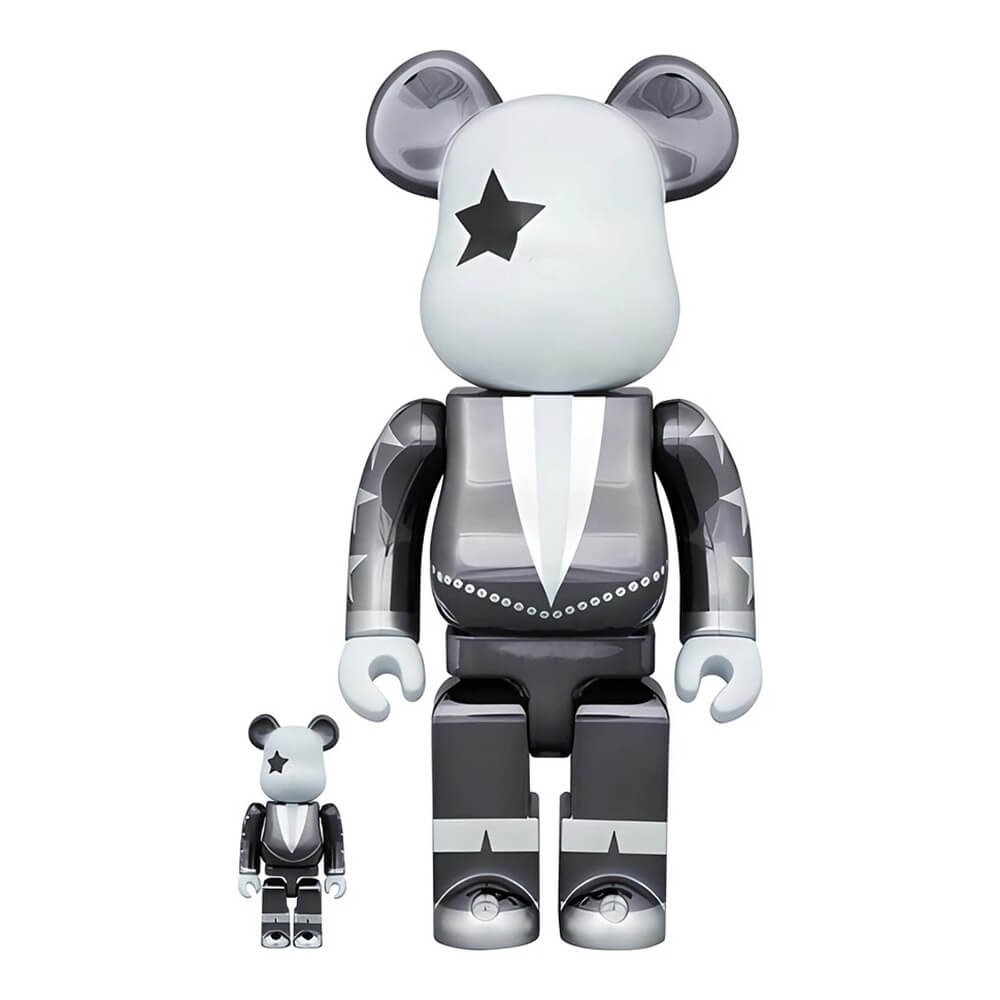 

Фигурки Medicom Toy Kiss The Starchild Chrome 400% and 100% винил 2 шт, Серый