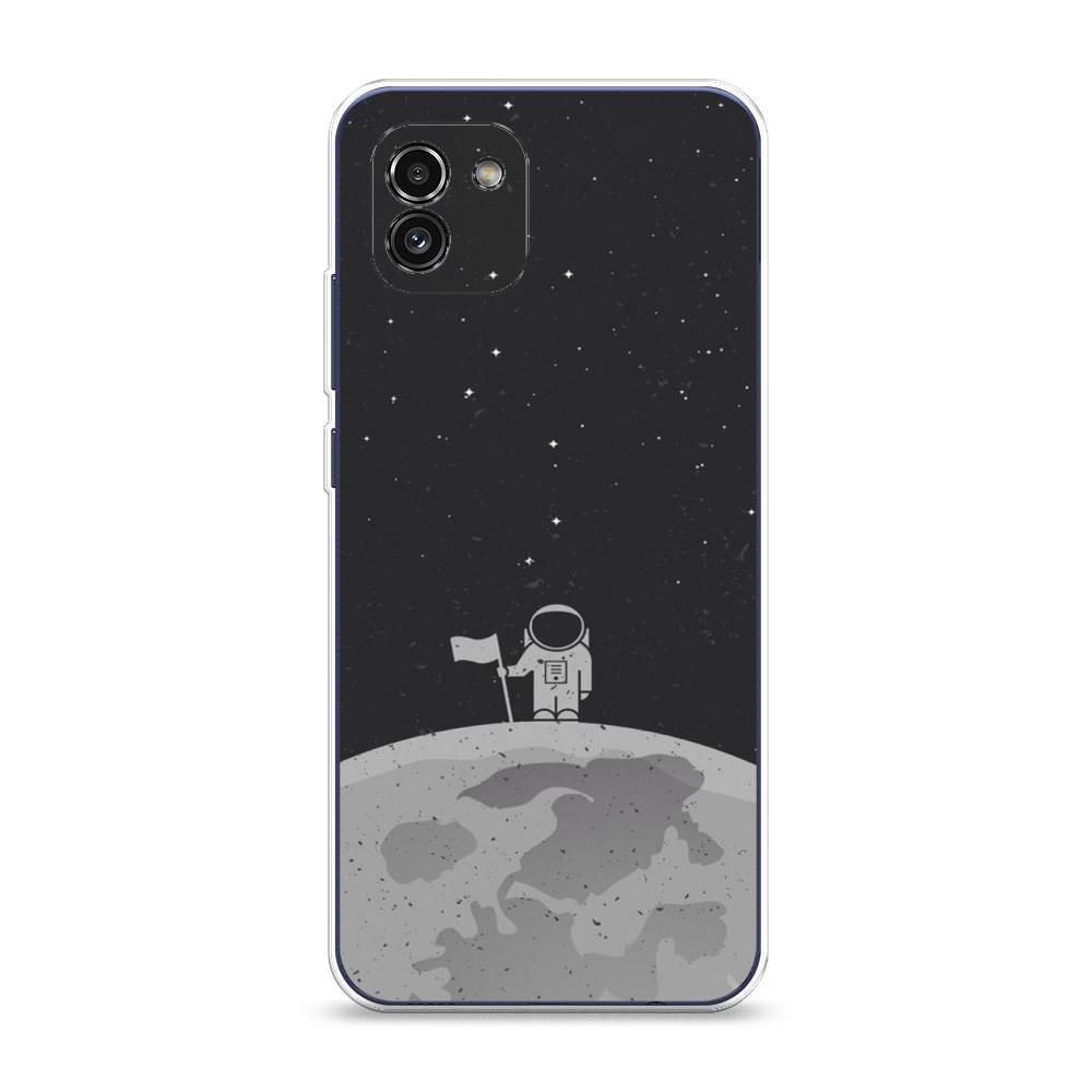 

Чехол Awog на Samsung Galaxy A03 / Самсунг A03 "Первый на Луне", Черный, 2104950-4