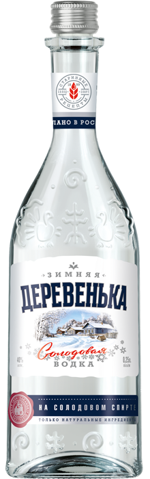 

Водка Зимняя Деревенька на солодовом спирте Альфа