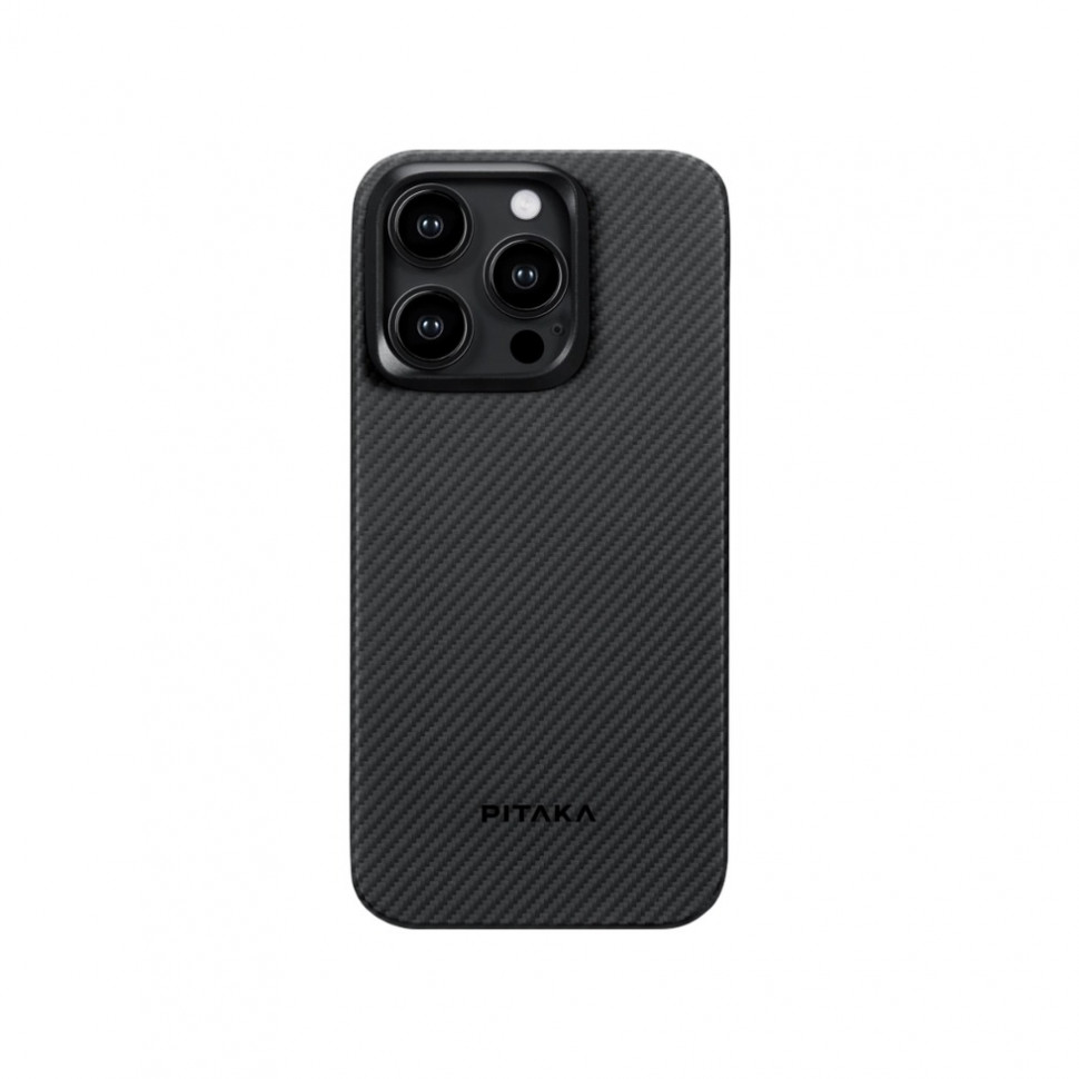 

Чехол PITAKA MagEZ Case 4 для Apple iPhone 15 Pro Black/Grey Twill 600D, MagEZ Case 4