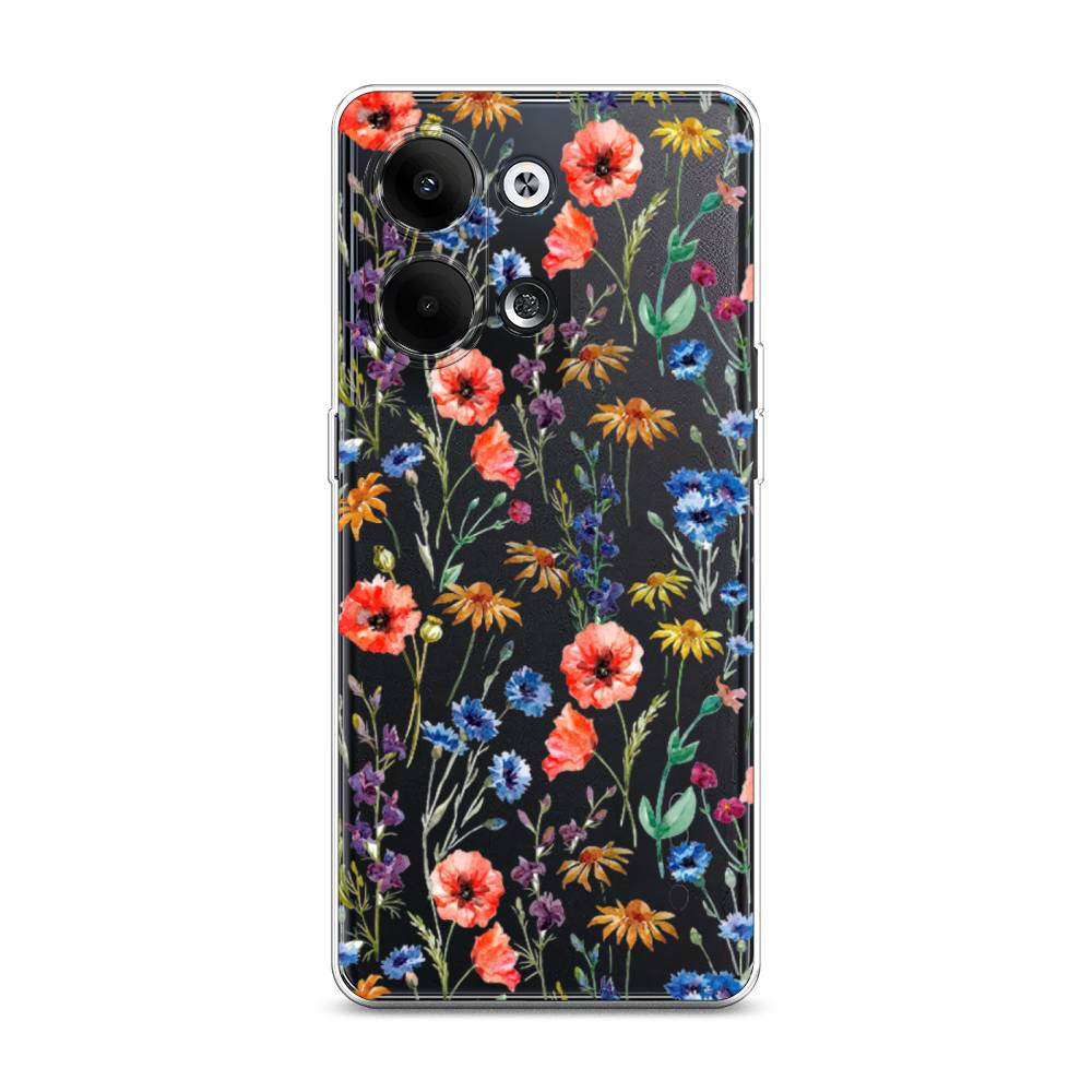 

Чехол Awog на Oppo Reno 9 "Маки и васильки фон", 2512750-8