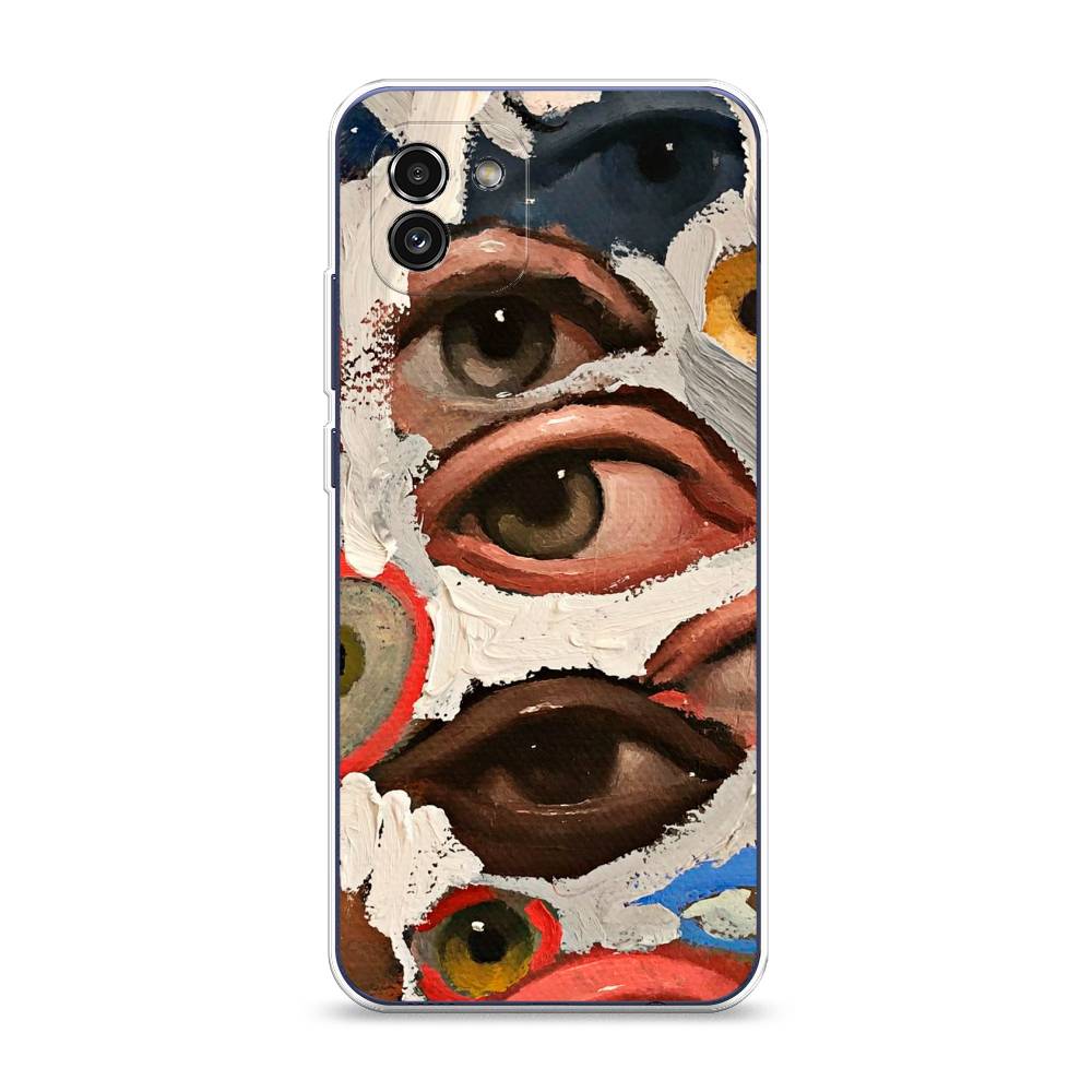 фото Чехол awog "глаза масляная живопись" для samsung galaxy a03