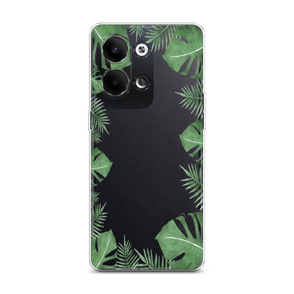 

Чехол Awog на Oppo Reno 9 "Листья папоротника рамка", Зеленый, 2512750-8