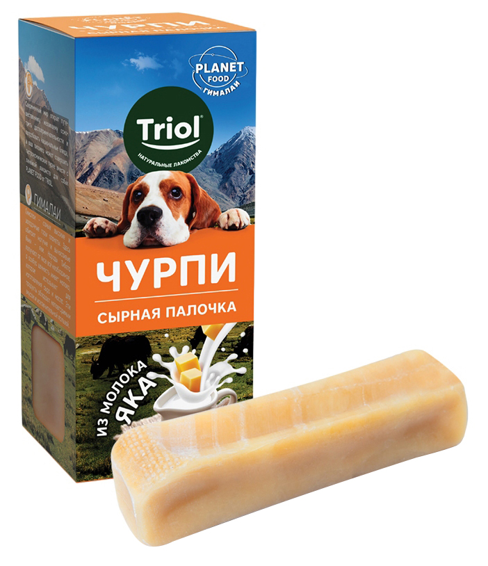 

Лакомство для собак Triol Planet Food cырная палочка чурпи S, 30г