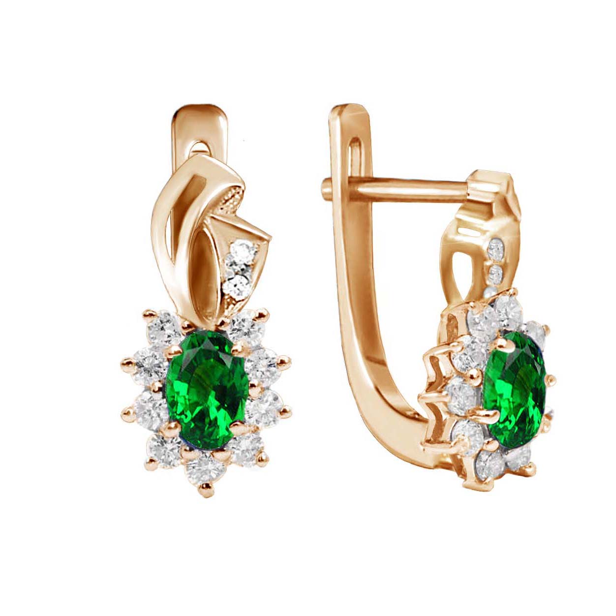 

Серьги из серебра АУ-РУМопт 772082, фианит, 772082
