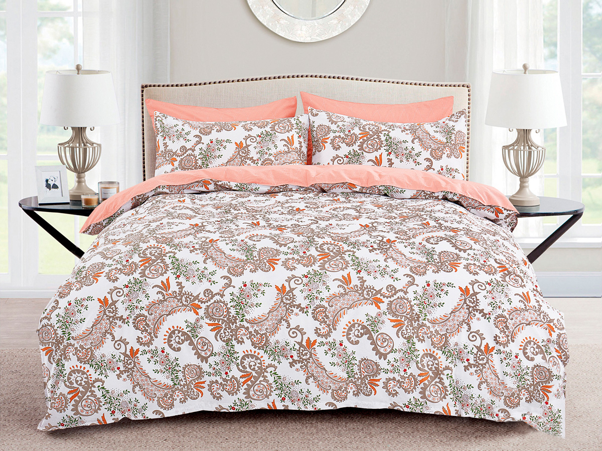 Постельное белье 2 спальное Cleo Pure Cotton наволочки 70х70 поплин 100 хлопок 2467₽