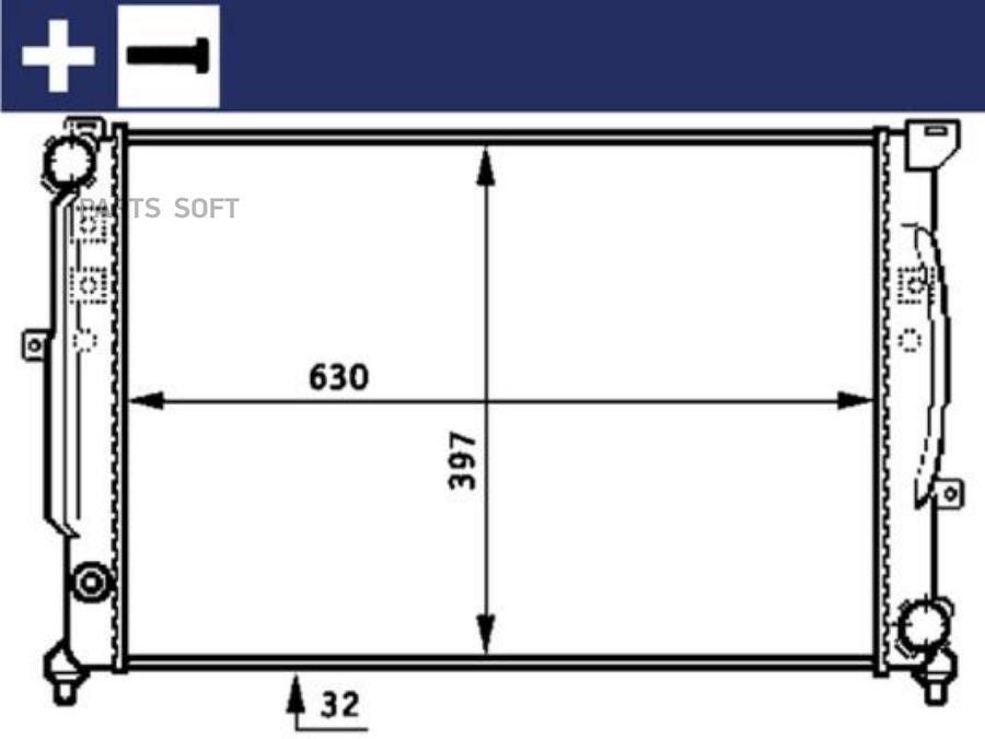 

MAHLE CR423000S Радиатор A4,A6,VW PASSAT 2.4-2.8L,2.5TDI МКПП АС+/- 97-05 1шт