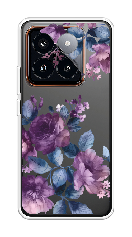 

Чехол на Xiaomi 14 Pro "Purple Blossoms", Синий;фиолетовый, 320450-1