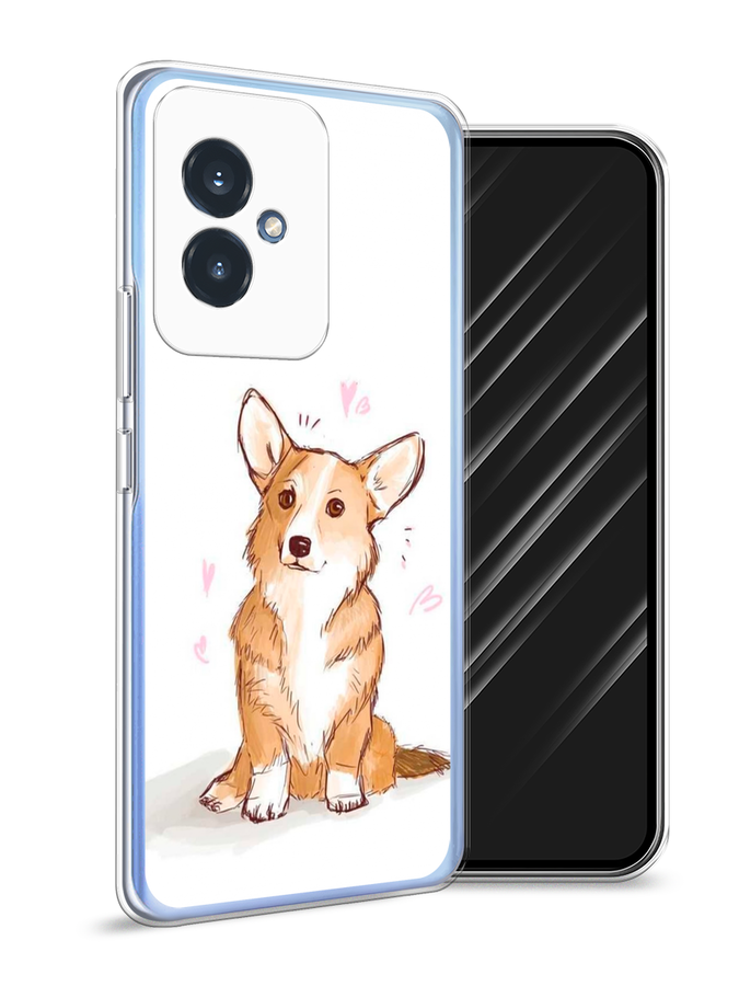 

Чехол Awog на Honor 100 "Корги любовь", Бежевый;белый, 6122750-1