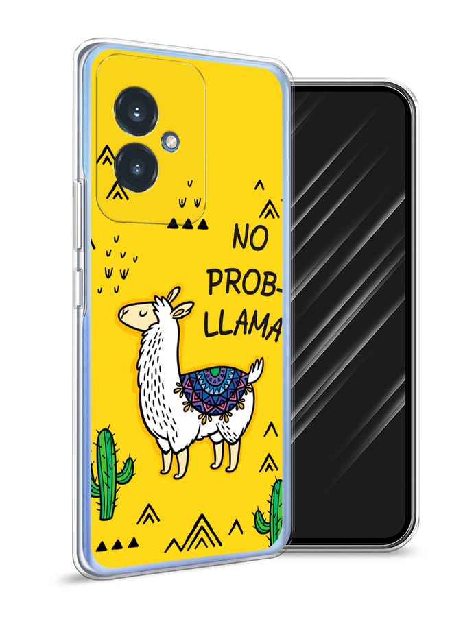 

Чехол Awog на Honor 100 "No probLLama", Желтый;черный;синий, 6122750-1