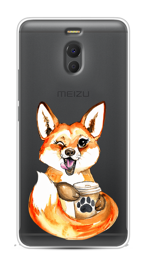 

Чехол на Meizu M6 Note "Подмигивающая лиса с кофе", Оранжевый;белый;коричневый, 72150-4