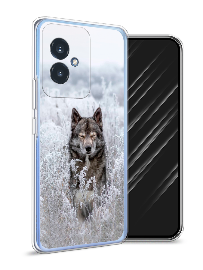 

Чехол Awog на Honor 100 "Волк в поле", Белый;черный, 6122750-1