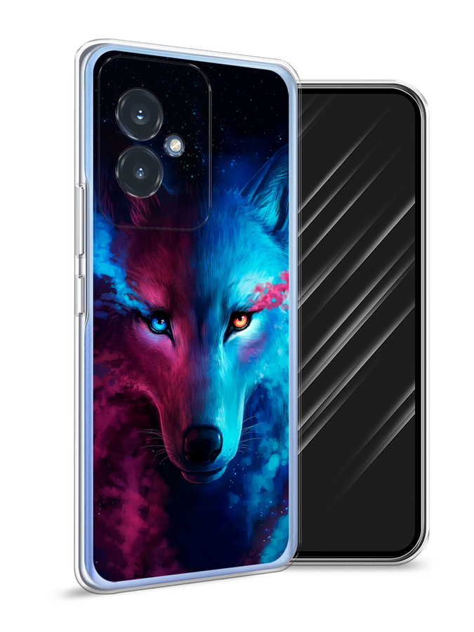 

Чехол Awog на Honor 100 "Волшебный волк", Голубой;розовый, 6122750-1