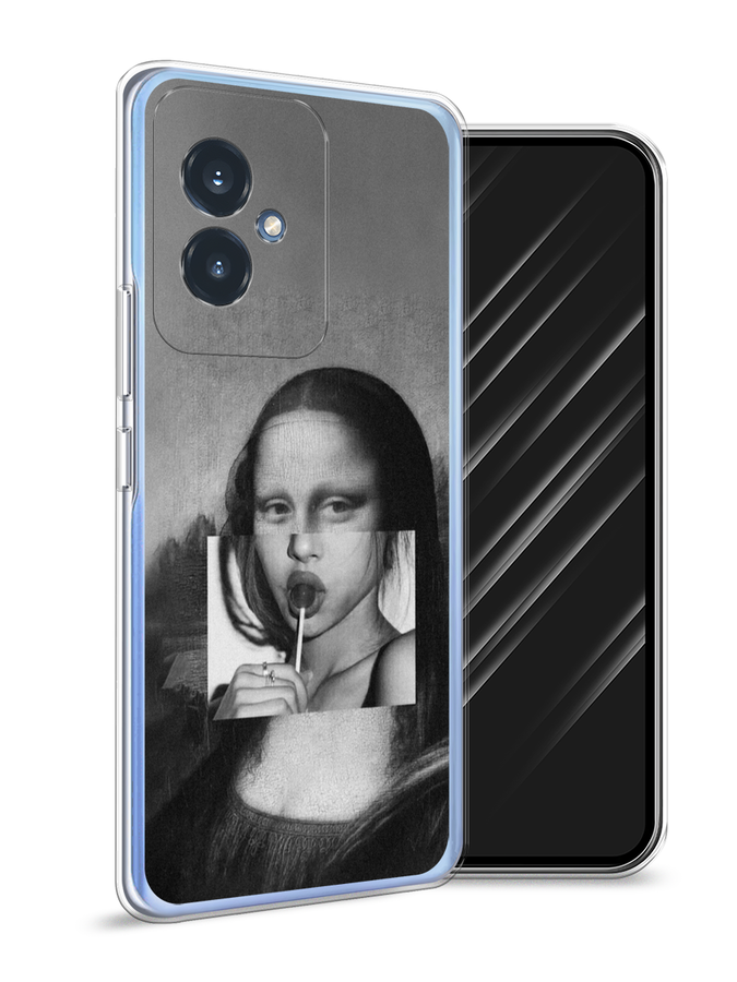 

Чехол Awog на Honor 100 "Mona Lisa sucking lollipop", Серый, 6122750-1