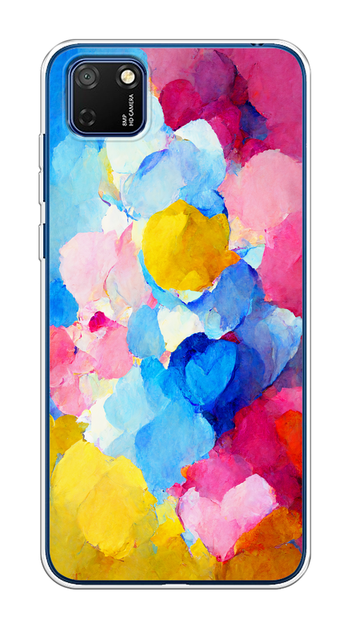 

Чехол на Honor 9S, Huawei Y5p "Яркие пятна", Синий;голубой;желтый;розовый, 6102650-1