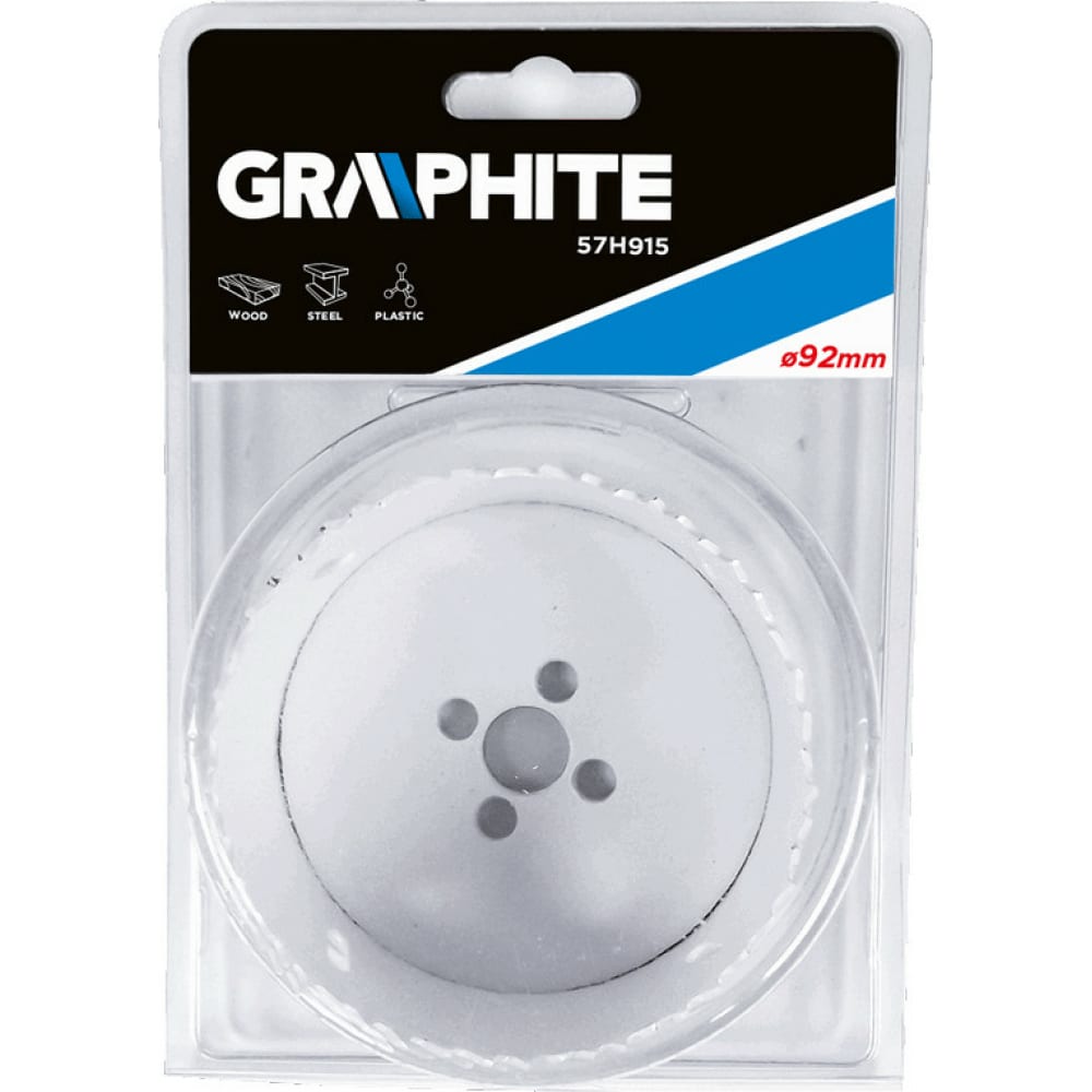 

Коронка сверлильная биметаллическая (92х38 мм) GRAPHITE 57H915