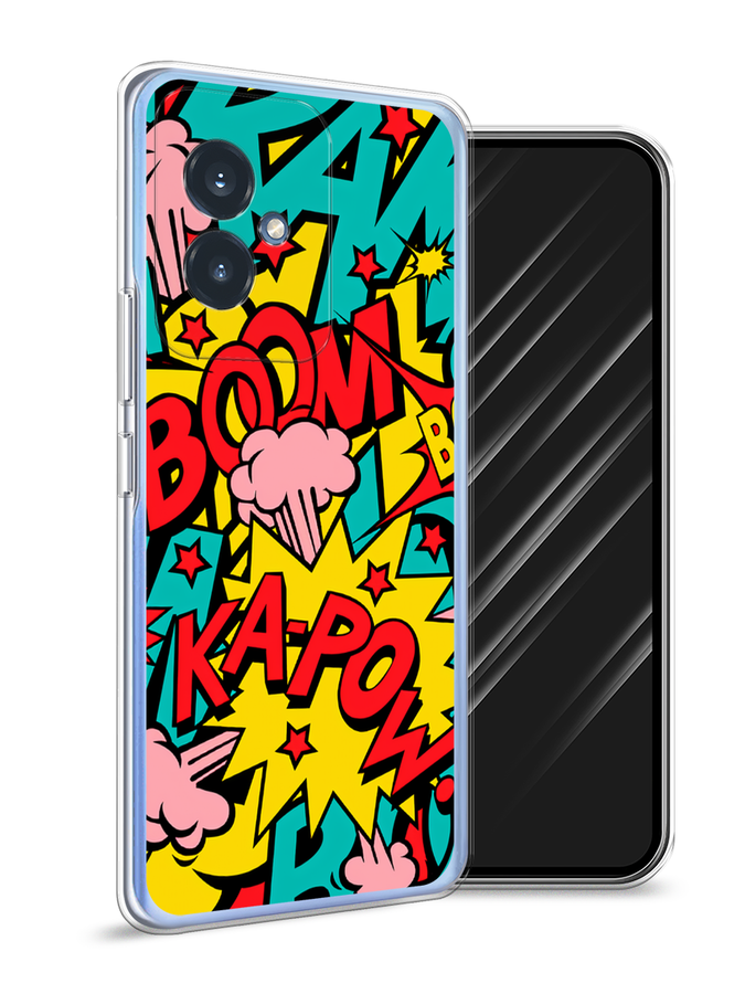 

Чехол Awog на Honor 100 "Постер pop art", Бирюзовый;желтый;красный, 6122750-1