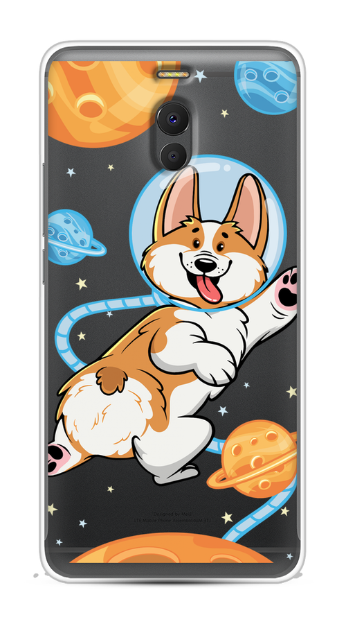 

Чехол на Meizu M6 Note "Корги-космонавт", Голубой;бежевый;белый, 72150-1
