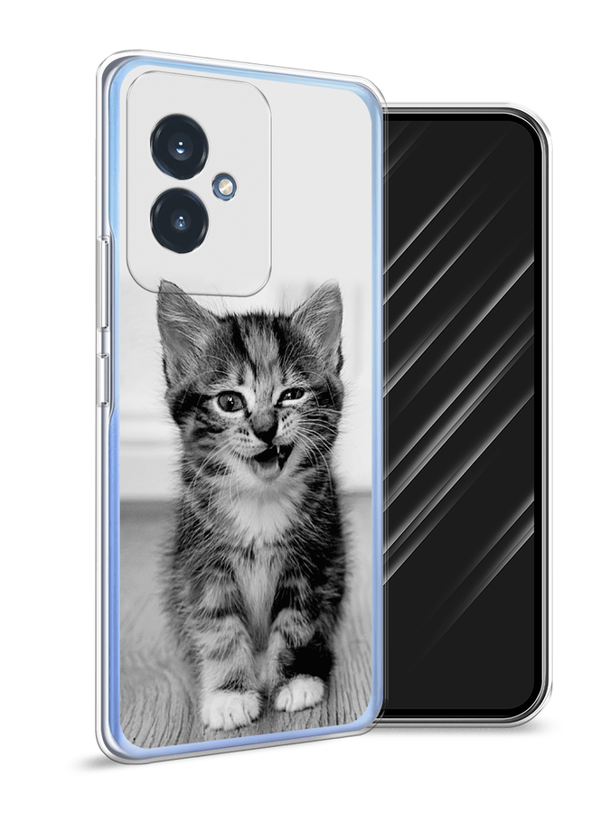 

Чехол Awog на Honor 100 "Подмигивающий котенок", Черный;серый, 6122750-1