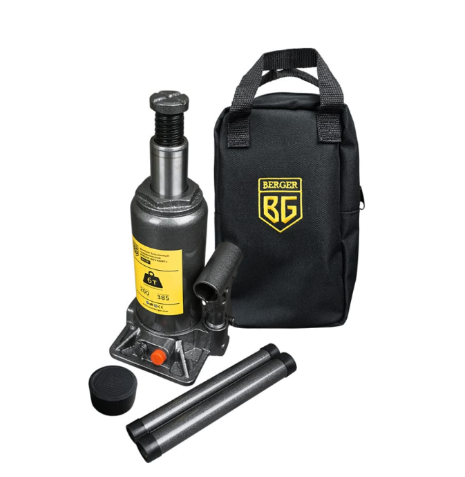 

BERGER BG1271 Домкрат бутылочный гидравлический 6т. BERGER БРУХБЕРГ BG1271 1шт, Серый