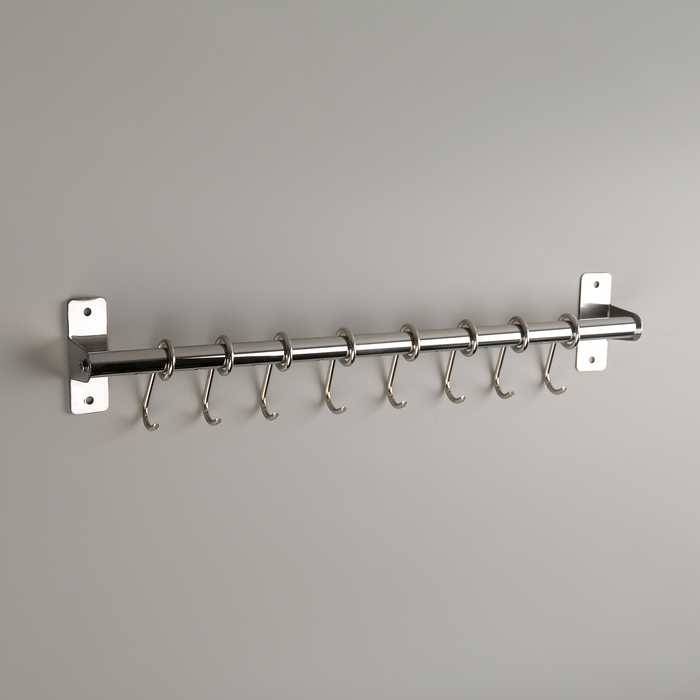 

Держатель для полотенец, 8 подвижных крючков, 40×8,5×4,5 см