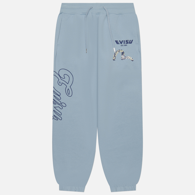 Женские брюки Evisu Printed Evisu & Seagull Fashion голубой, Размер XS