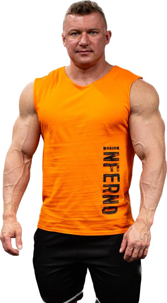 

Майка мужская INFERNO style М-002-000 оранжевая 3XL, Оранжевый, М-002-000