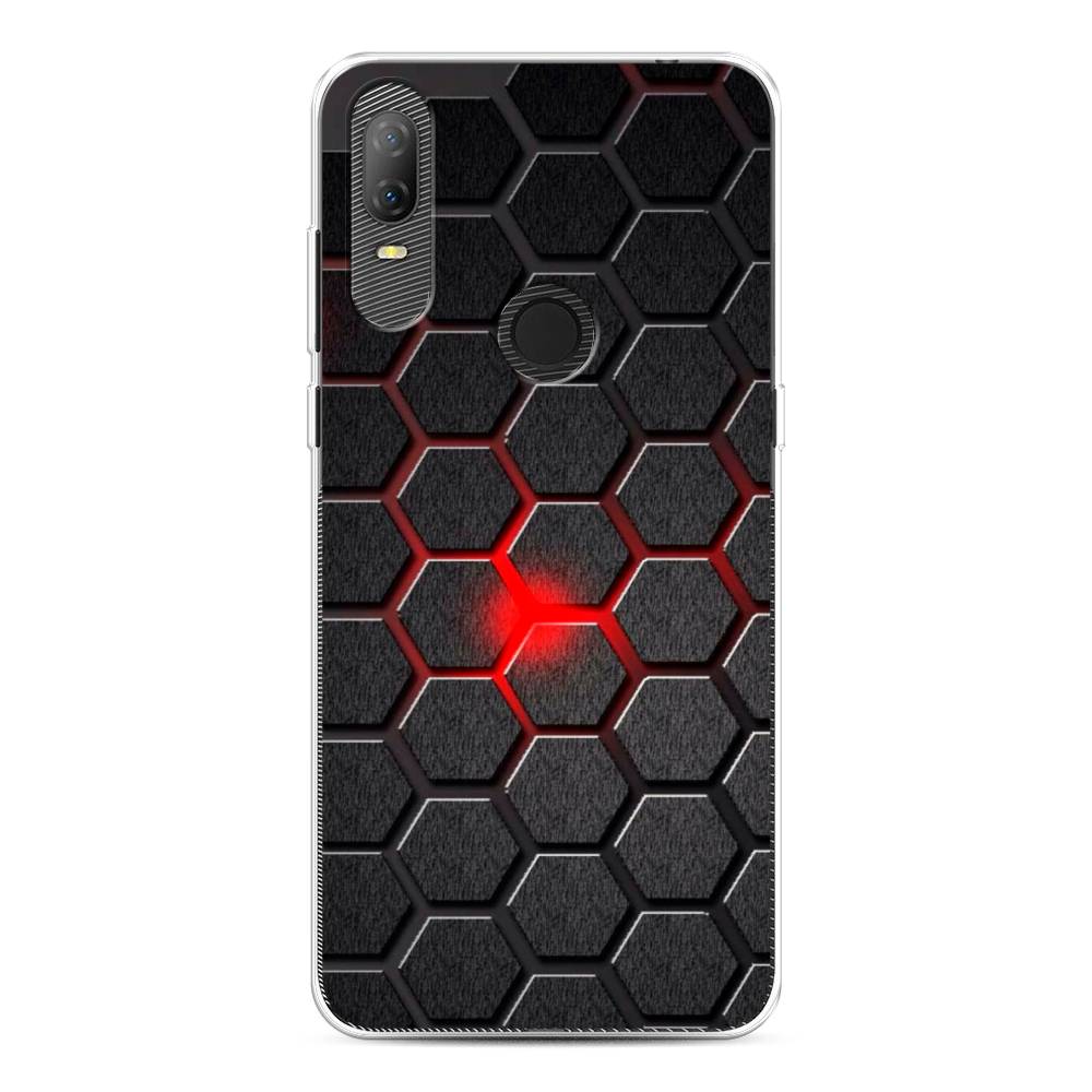 

Чехол на Alcatel 1V (2020) 5007U "Соты красные", Красный;черный;серый, 170950-3