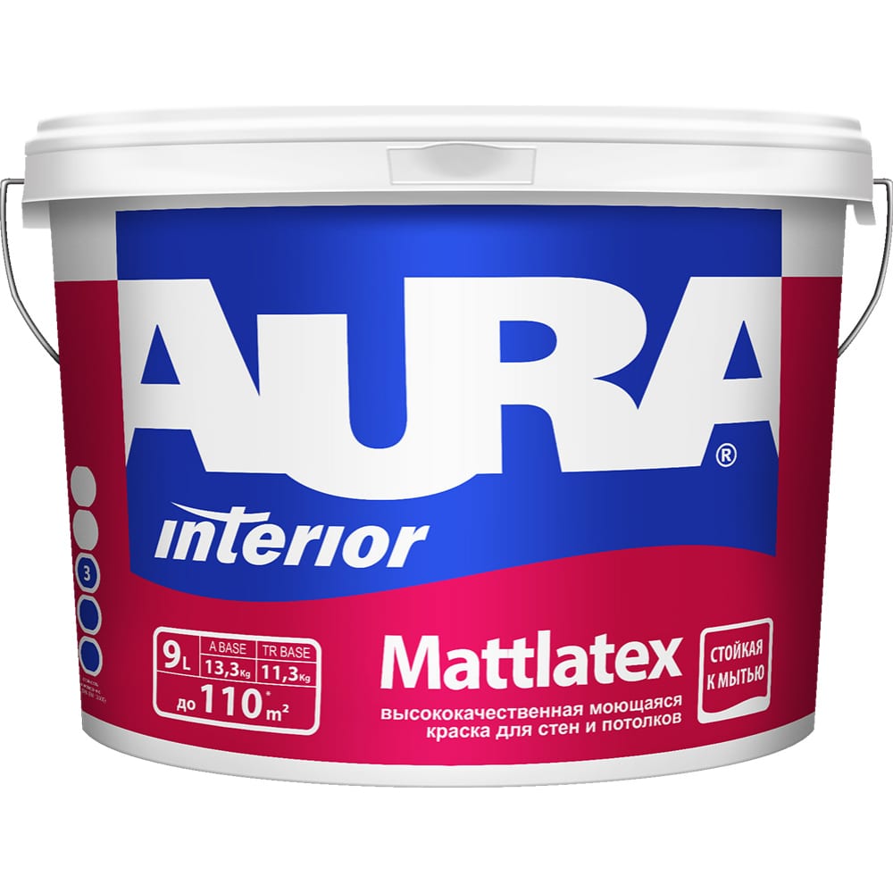 Краска Aura Mattlatex 9л K0340