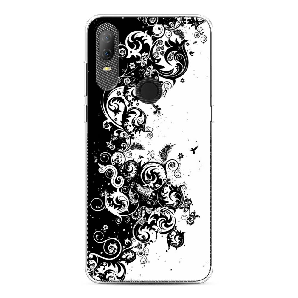 

Чехол на Alcatel 1V (2020) 5007U "Черно белый узор", Белый;черный;серый, 170950-3
