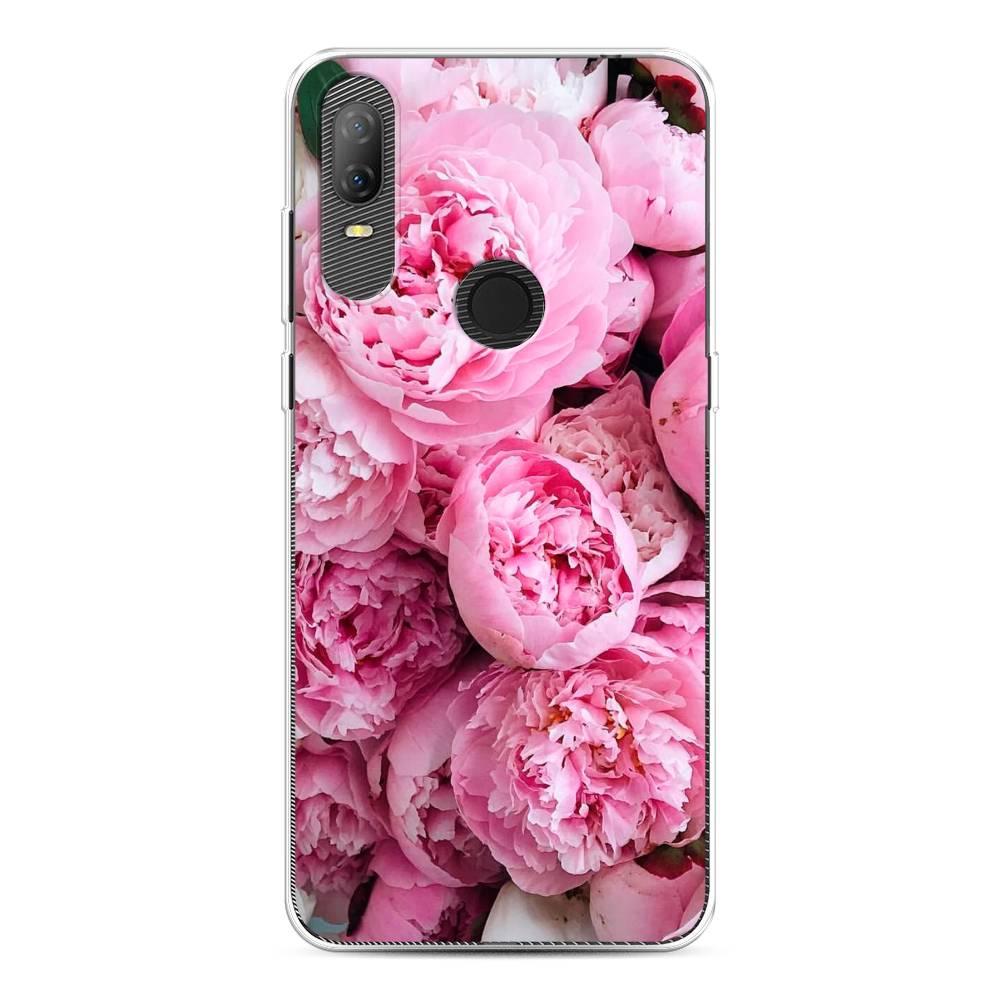 

Чехол на Alcatel 1V (2020) 5007U "Розовые пионы", Бежевый;розовый, 170950-2