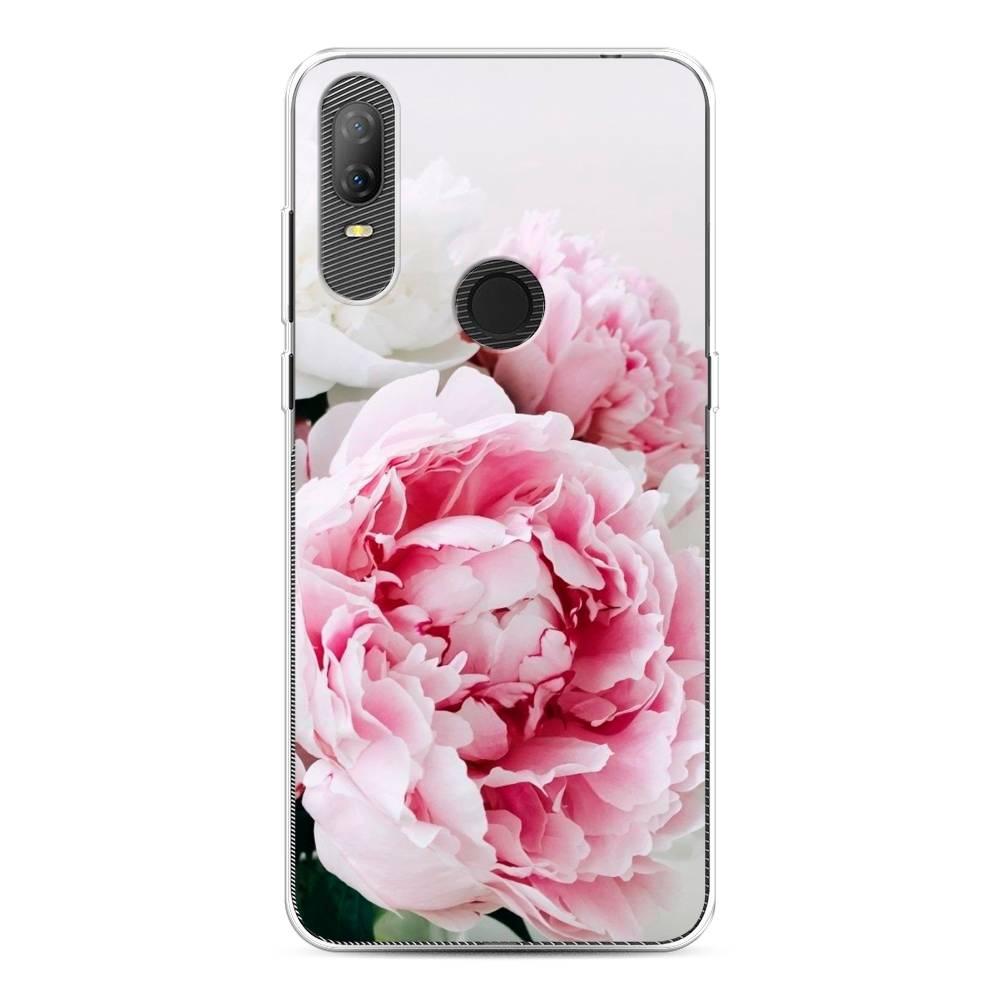 

Чехол на Alcatel 1V (2020) 5007U "Розовые и белые пионы", Розовый;белый, 170950-2