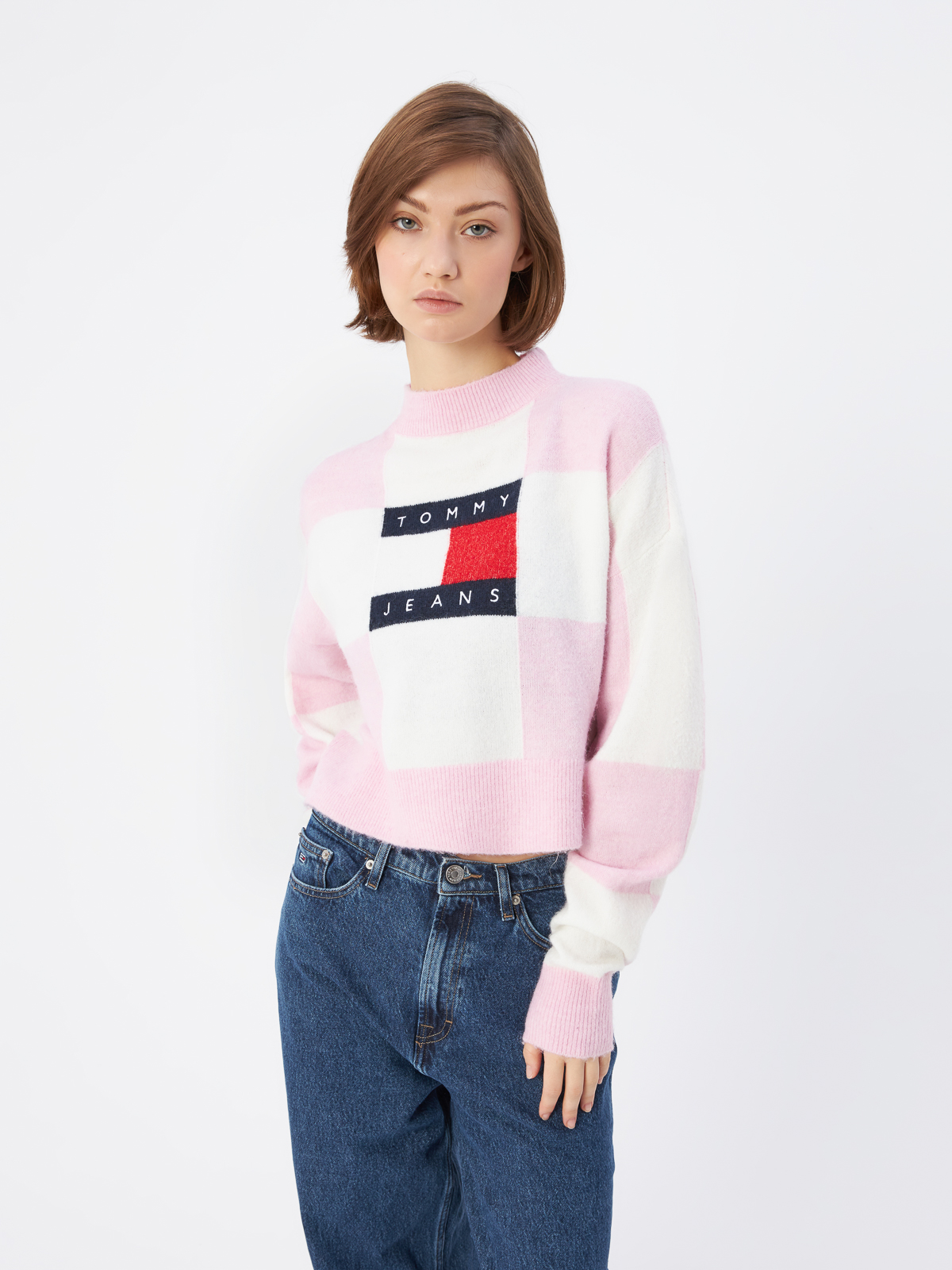 Свитер женский Tommy Jeans DW0DW143160JW розовый, размер L