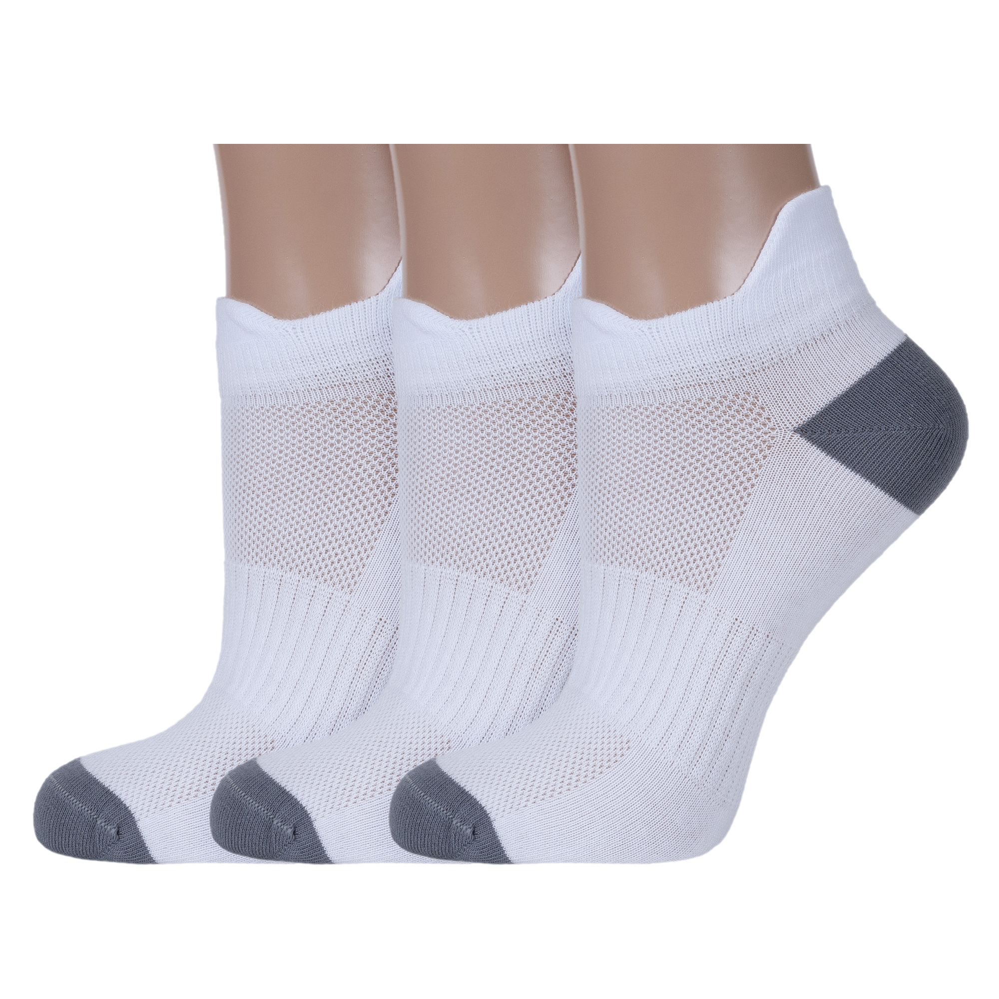 

Комплект носков женских Rusocks 3-Ж3-23760 серый; белый 23-25, 3-Ж3-23760