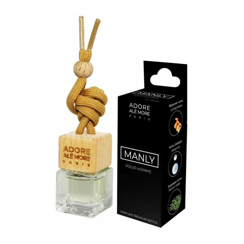 

Ароматизатор ADORE ALE MORE MANLY POUR HOMME флакон (1 шт.), Бежевый;прозрачный