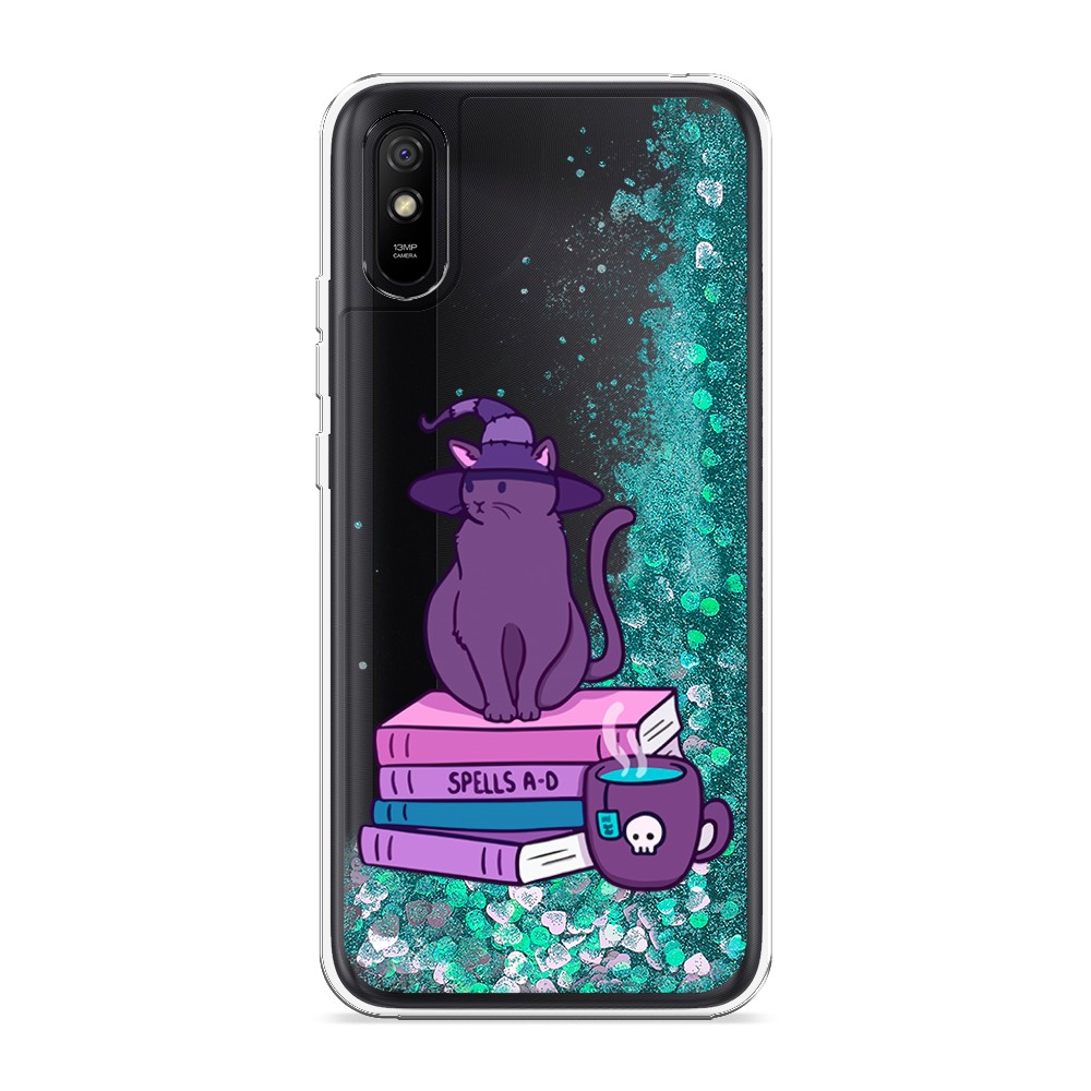 

Жидкий чехол с блестками "Magic Cat" на Xiaomi Redmi 9A