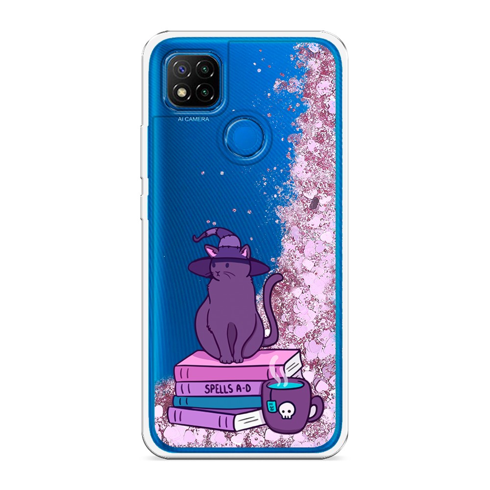 

Жидкий чехол с блестками "Magic Cat" на Xiaomi Redmi 9C