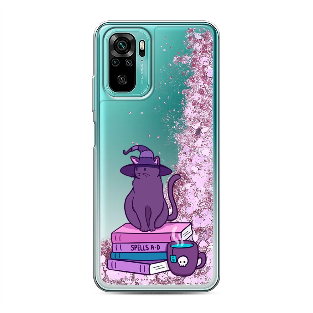 

Жидкий чехол с блестками "Magic Cat" на Xiaomi Redmi Note 10