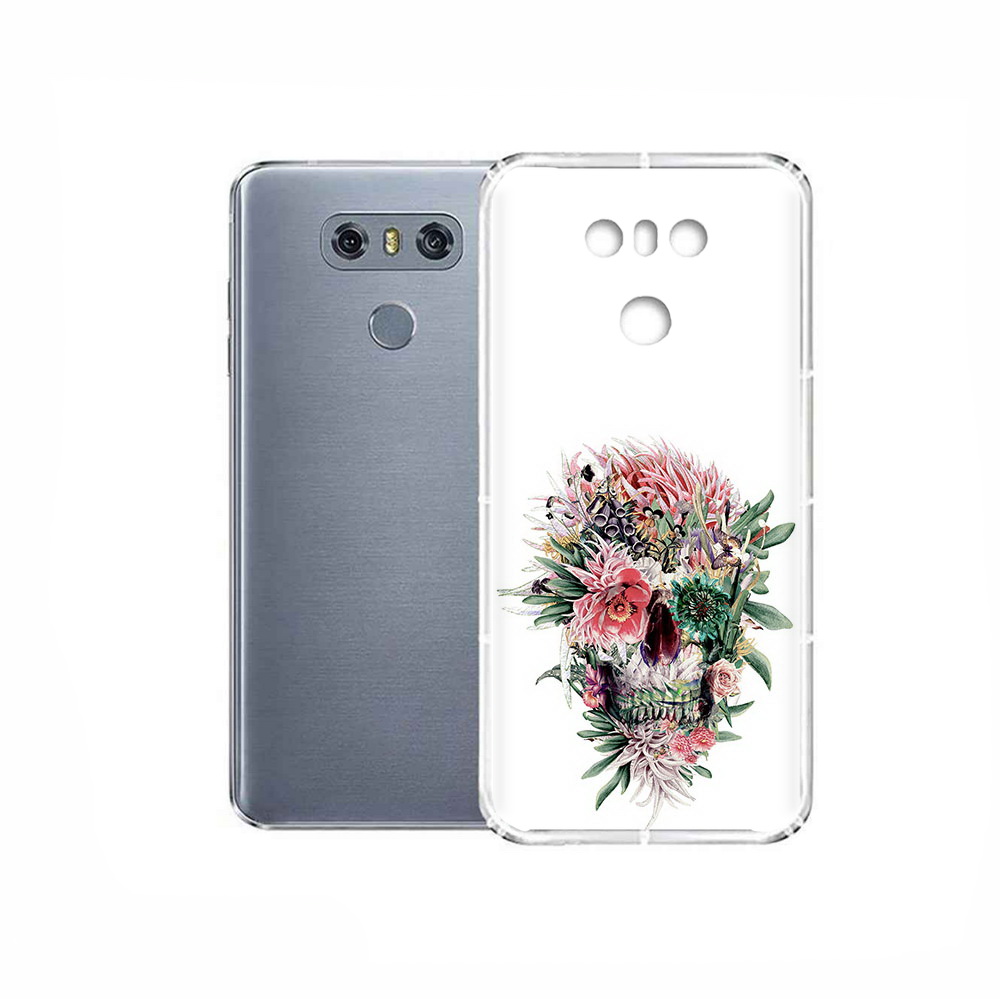 

Чехол MyPads Tocco для LG G6 череп из цветов, Прозрачный, Tocco