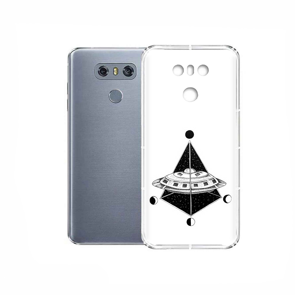 

Чехол MyPads Tocco для LG G6 черно белая летающая тарелка, Прозрачный, Tocco