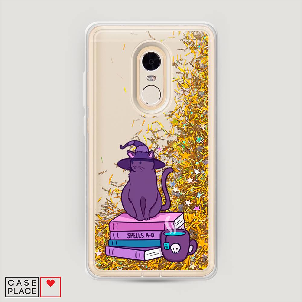 фото Жидкий чехол с блестками "magic cat" на xiaomi redmi note 4 awog