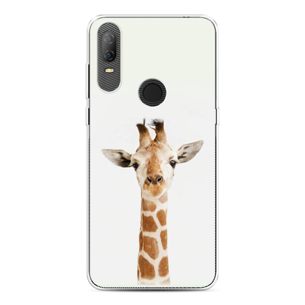 

Чехол на Alcatel 1V (2020) 5007U "Любопытный жираф", Бежевый;коричневый, 170950-1