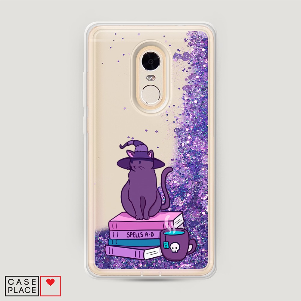 фото Жидкий чехол с блестками "magic cat" на xiaomi redmi note 4 awog