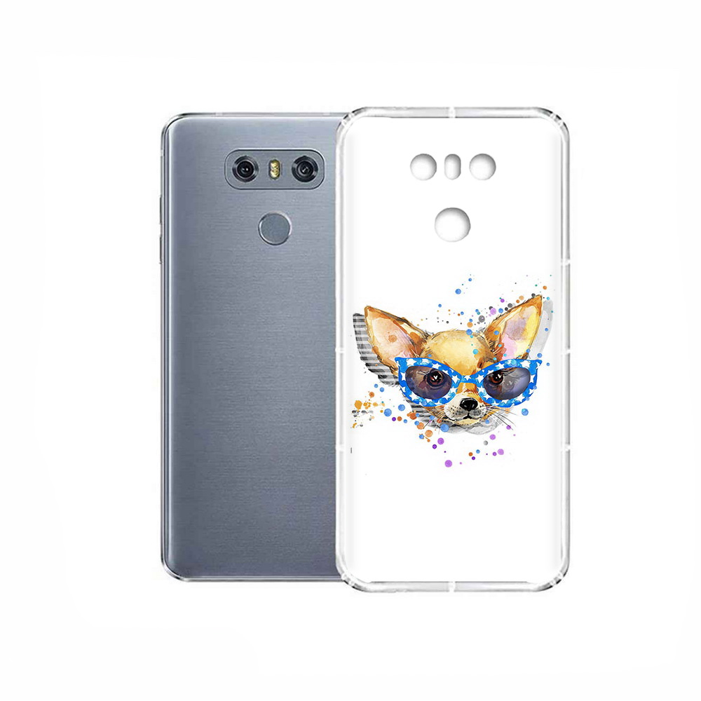 

Чехол MyPads Tocco для LG G6 чихуа-хуа в очках, Прозрачный, Tocco