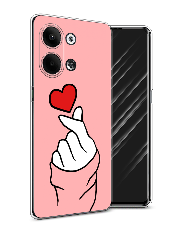 

Чехол Awog на Oppo Reno 9 "Милое сердечко", Белый;красный;черный, 2512750-7