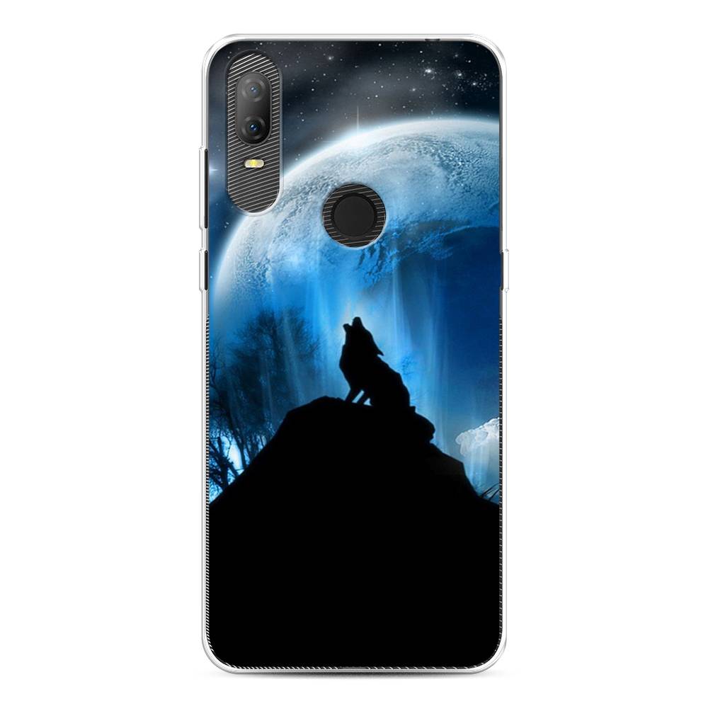 

Чехол на Alcatel 1V (2020) 5007U "Волк 2", Синий;черный;белый, 170950-1