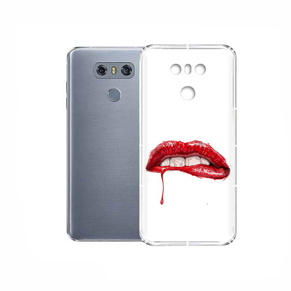 

Чехол MyPads Tocco для LG G6 яркие красные губы, Прозрачный, Tocco