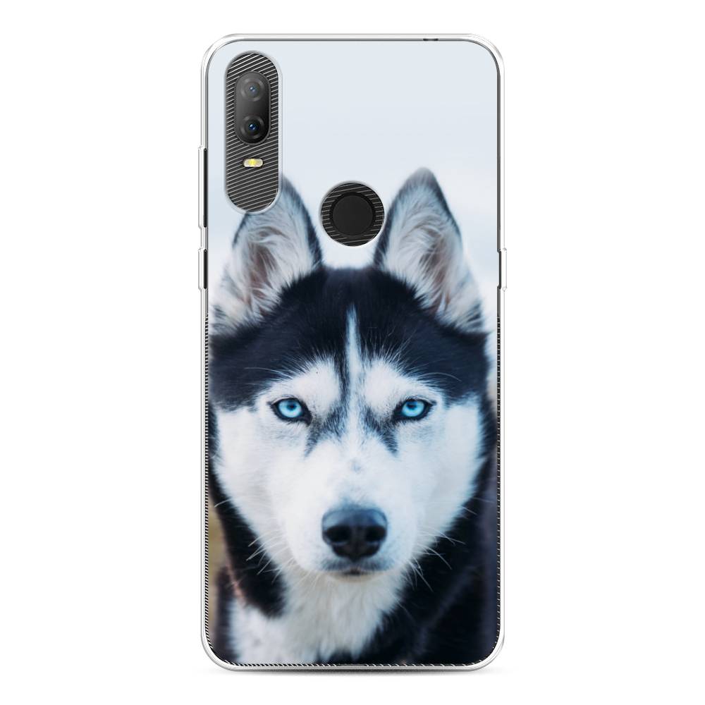

Чехол на Alcatel 1V (2020) 5007U "Хаски 2", Синий;белый, 170950-1